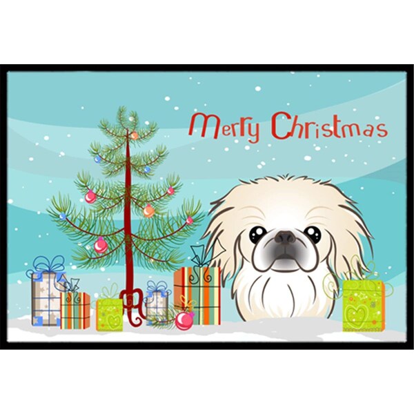 Carolines Treasures Christmas Tree and Pekingese Indoor or Outdoor Mat- 18 x 27 BB1593MAT - main